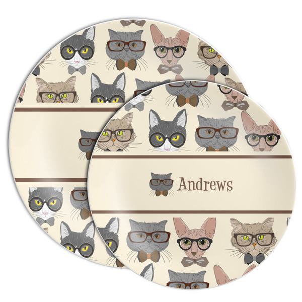 Hipster Cats Melamine Plates - PARENT/MAIN