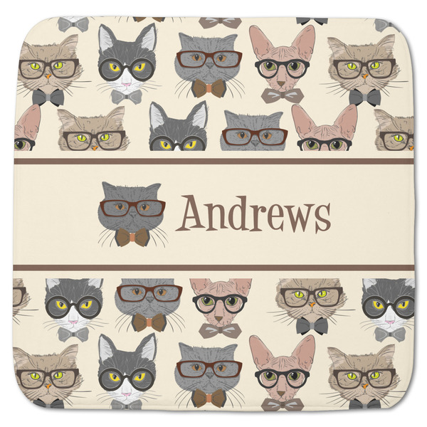 Custom Hipster Cats Memory Foam Bath Mat - 48"x48" (Personalized)