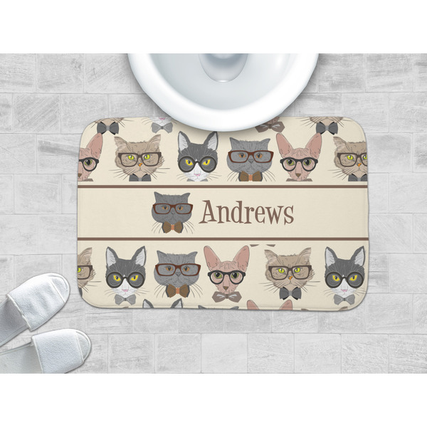 Hipster Cats Memory Foam Bath Mat - LIFESTYLE 34x21