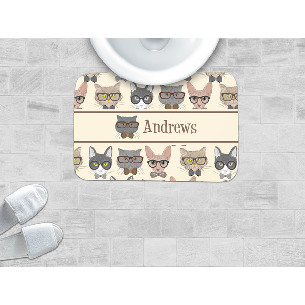 Hipster Cats Memory Foam Bath Mat - LIFESTYLE