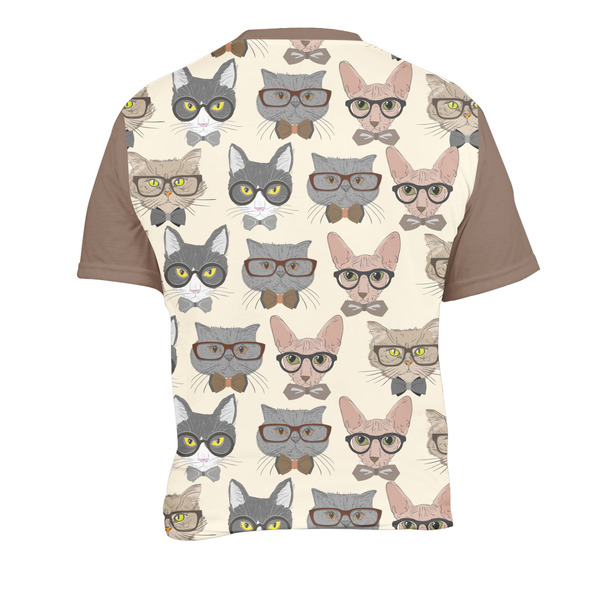 Hipster Cats Men's Crew Neck T Shirt Medium - Back