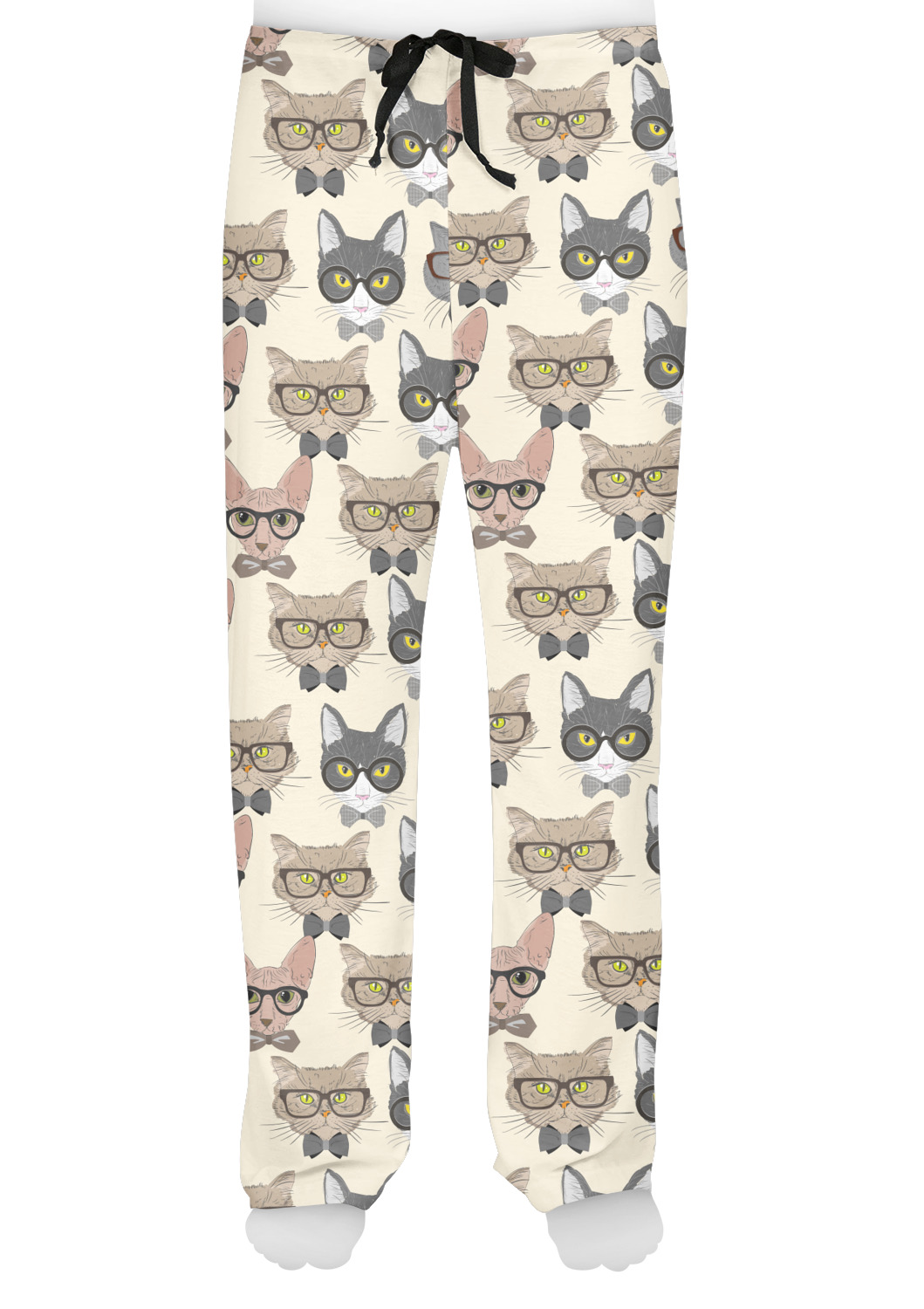 Hipster Cats Mens Pajama Pants - XL (Personalized ...