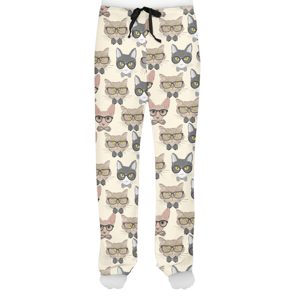 Hipster Cats Men's Pjs Front - on model