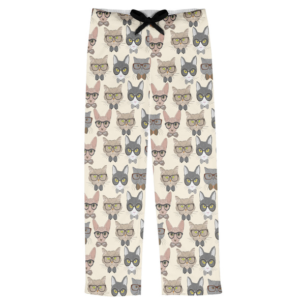 Custom Hipster Cats Mens Pajama Pants - XL