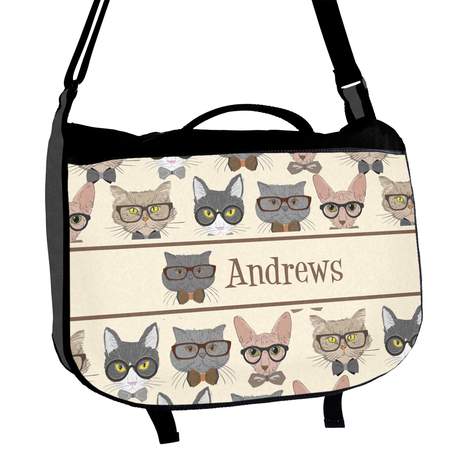 Hipster Cats Messenger Bag (Personalized) YouCustomizeIt