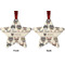 Hipster Cats Metal Star Ornament - Front and Back