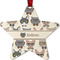 Hipster Cats Metal Star Ornament - Front