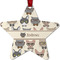 Hipster Cats Metal Star Ornament - Double Sided w/ Name or Text