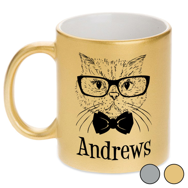 Hipster Cats Metallic Mugs