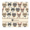 Hipster Cats Microfiber Dish Rag - Front/Approval