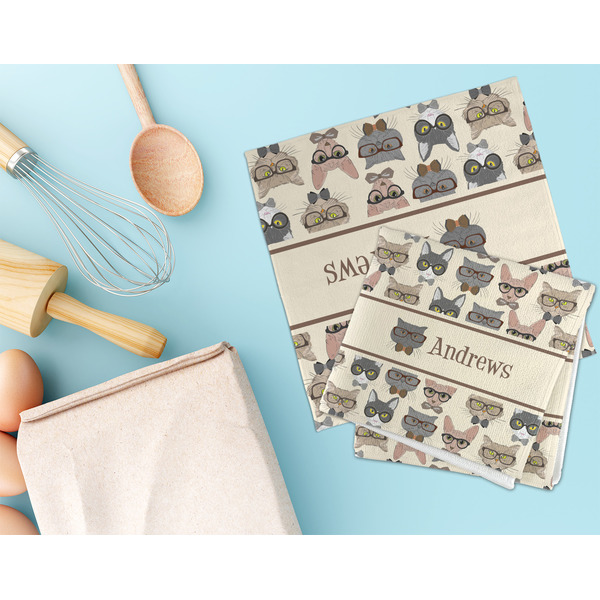 Hipster Cats Microfiber Dish Rag - LIFESTYLE