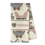 Hipster Cats Kitchen Towel - Microfiber (Personalized)