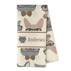 Hipster Cats Kitchen Towel - Microfiber (Personalized)