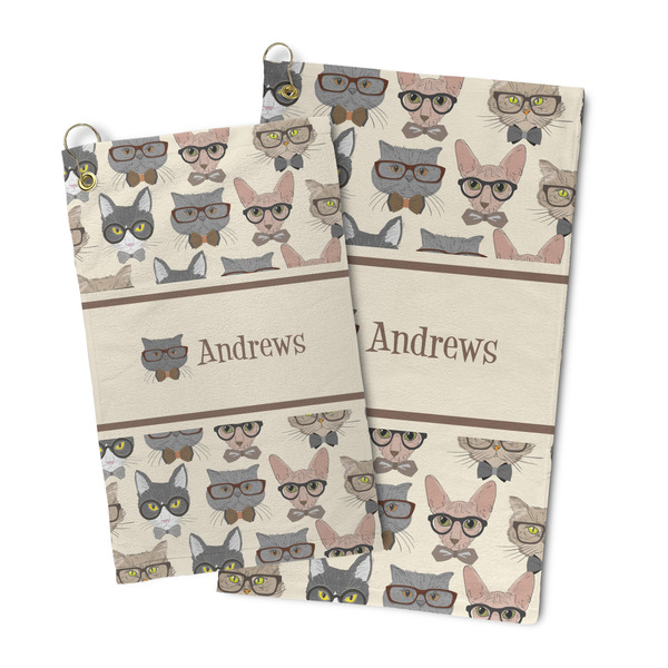 Hipster Cats Microfiber Golf Towel - PARENT/MAIN