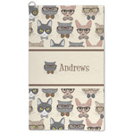Hipster Cats Microfiber Golf Towel (Personalized)