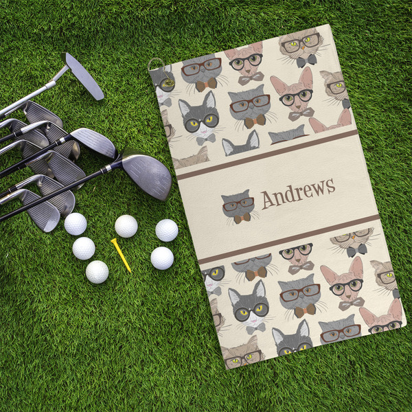 Hipster Cats Microfiber Golf Towels - LIFESTYLE