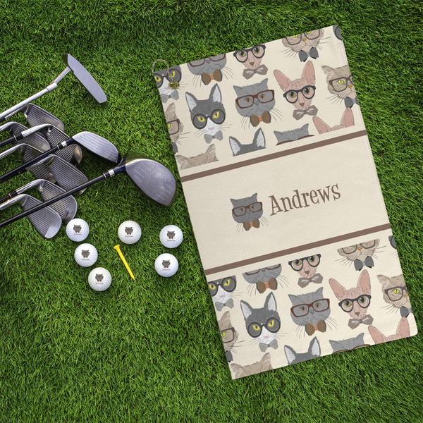 Hipster Cats Microfiber Golf Towels - LIFESTYLE