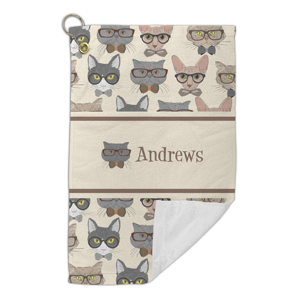 Hipster Cats Microfiber Golf Towels Small - FRONT FOLDED