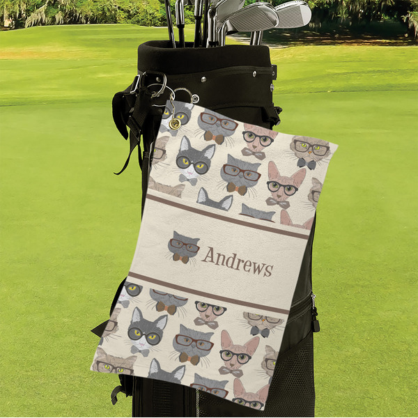 Hipster Cats Microfiber Golf Towels - LIFESTYLE