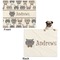 Hipster Cats Microfleece Dog Blanket - Large- Front & Back