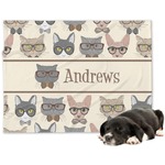 Hipster Cats Dog Blanket (Personalized)