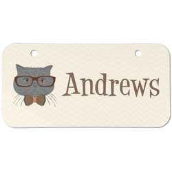 Hipster Cats Mini/Bicycle License Plate (2 Holes) (Personalized)