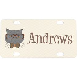 Hipster Cats Mini / Bicycle License Plate (4 Holes) (Personalized)