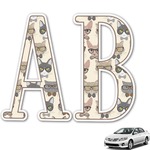 Hipster Cats Monogram Car Decal (Personalized)