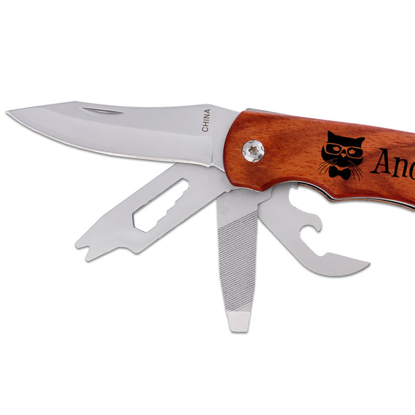 Hipster Cats Multi-tool - DETAIL (knife end)