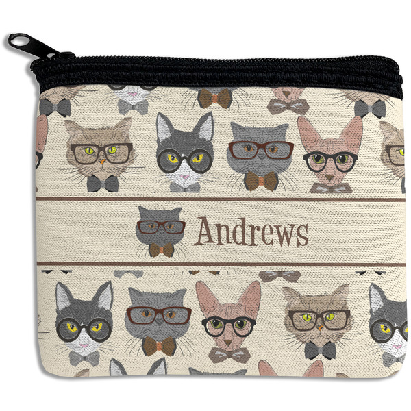 Custom Hipster Cats Rectangular Coin Purse (Personalized)