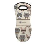 Hipster Cats Neoprene Oven Mitt w/ Name or Text