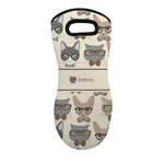 Hipster Cats Neoprene Oven Mitt - Single w/ Name or Text