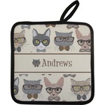 Hipster Cats Pot Holder w/ Name or Text