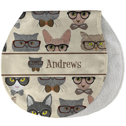 Hipster Cats Burp Pad - Velour w/ Name or Text