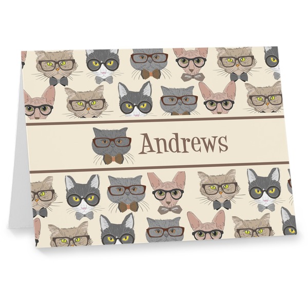 Custom Hipster Cats Note cards (Personalized)