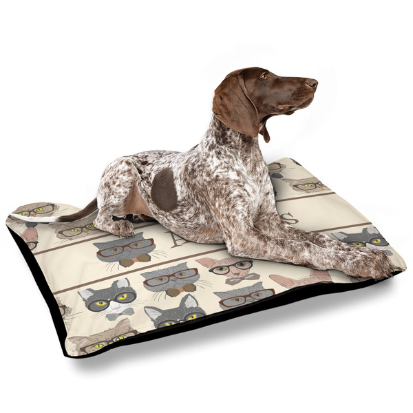 Hipster Cats Outdoor Dog Beds - Large - IN CONTEXT