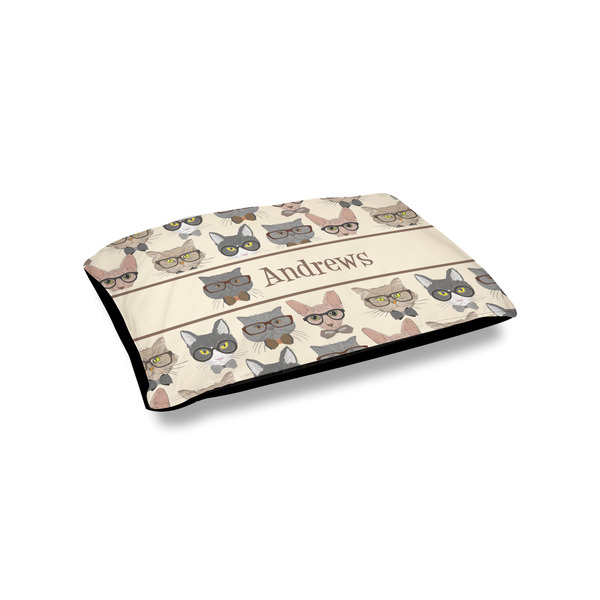 Custom Hipster Cats Outdoor Dog Bed - Small (Personalized)