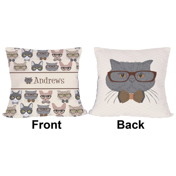Hipster Cats Outdoor Pillow - 18x18