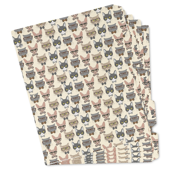 Custom Hipster Cats Binder Tab Divider - Set of 5 (Personalized)