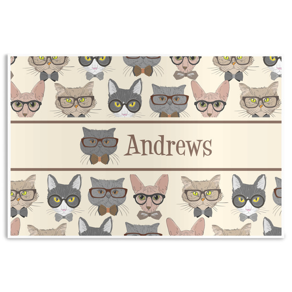 Custom Hipster Cats Disposable Paper Placemats (Personalized)