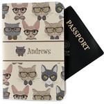 Hipster Cats Passport Holder - Fabric (Personalized)