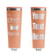 Hipster Cats Peach RTIC Everyday Tumbler - 28 oz. - Front and Back