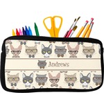 Hipster Cats Neoprene Pencil Case (Personalized)
