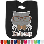 Hipster Cats Cotton Baby Bib (Personalized)