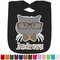 Hipster Cats Personalized Black Bib