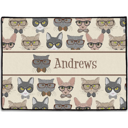Hipster Cats Door Mat - 24"x18" (Personalized)