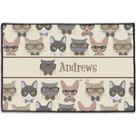 Hipster Cats Door Mat - 36"x24" (Personalized)