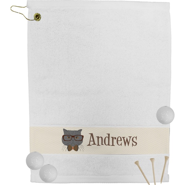 Custom Hipster Cats Golf Bag Towel (Personalized)