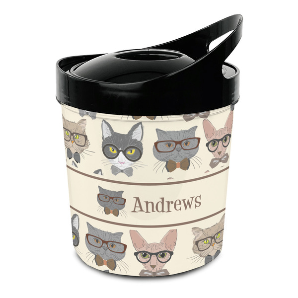 Custom Hipster Cats Plastic Ice Bucket (Personalized)