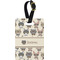 Hipster Cats Plastic Luggage Tag - Rectangular w/ Name or Text